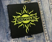 Godsmack Square Green Patch Badge Embroidered Iron on Applique Souvenir Accessory