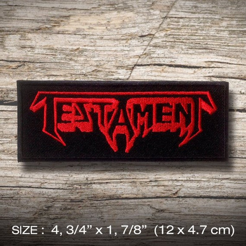 Thrash Metal TESTAMENT Patch iron on T-Shirt Embroidered Jacket Denim Jean Decorate Custom Handmade Gift Craft Enjoy