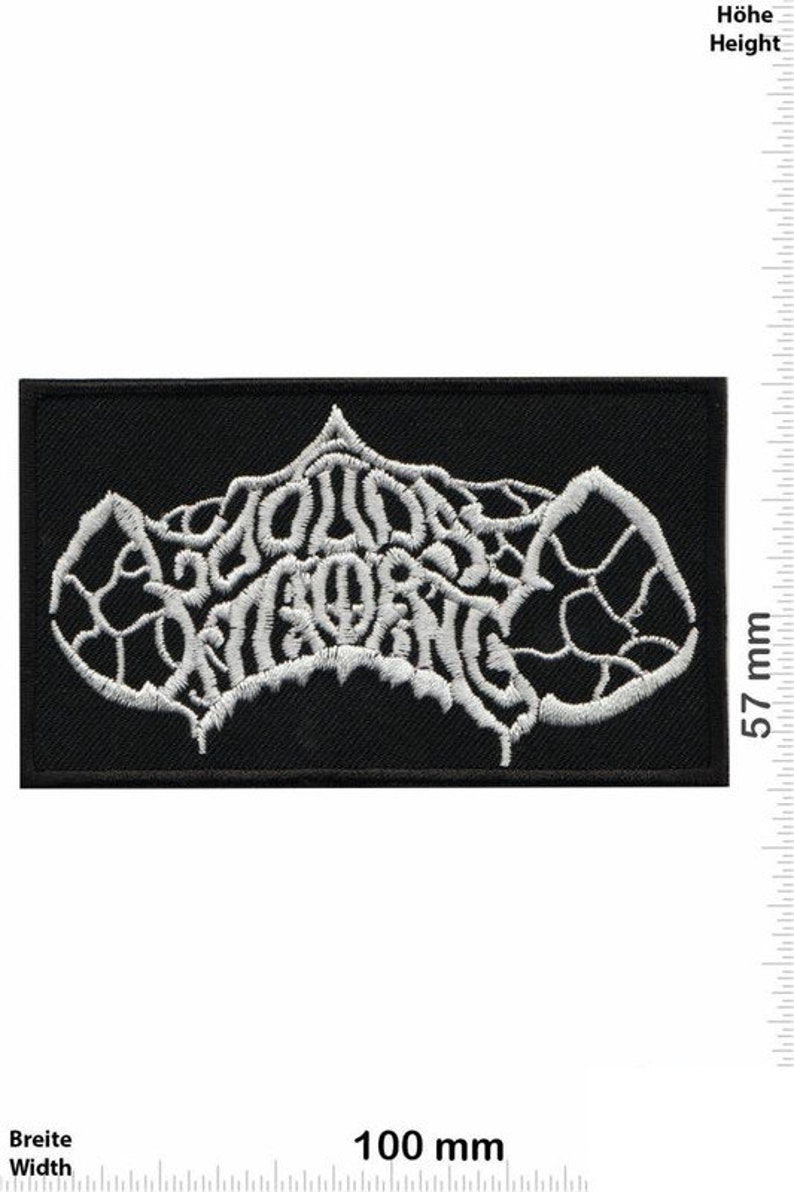 Metal Band Silver Patch Badge Embroidered Iron on Applique Souvenir Accessory