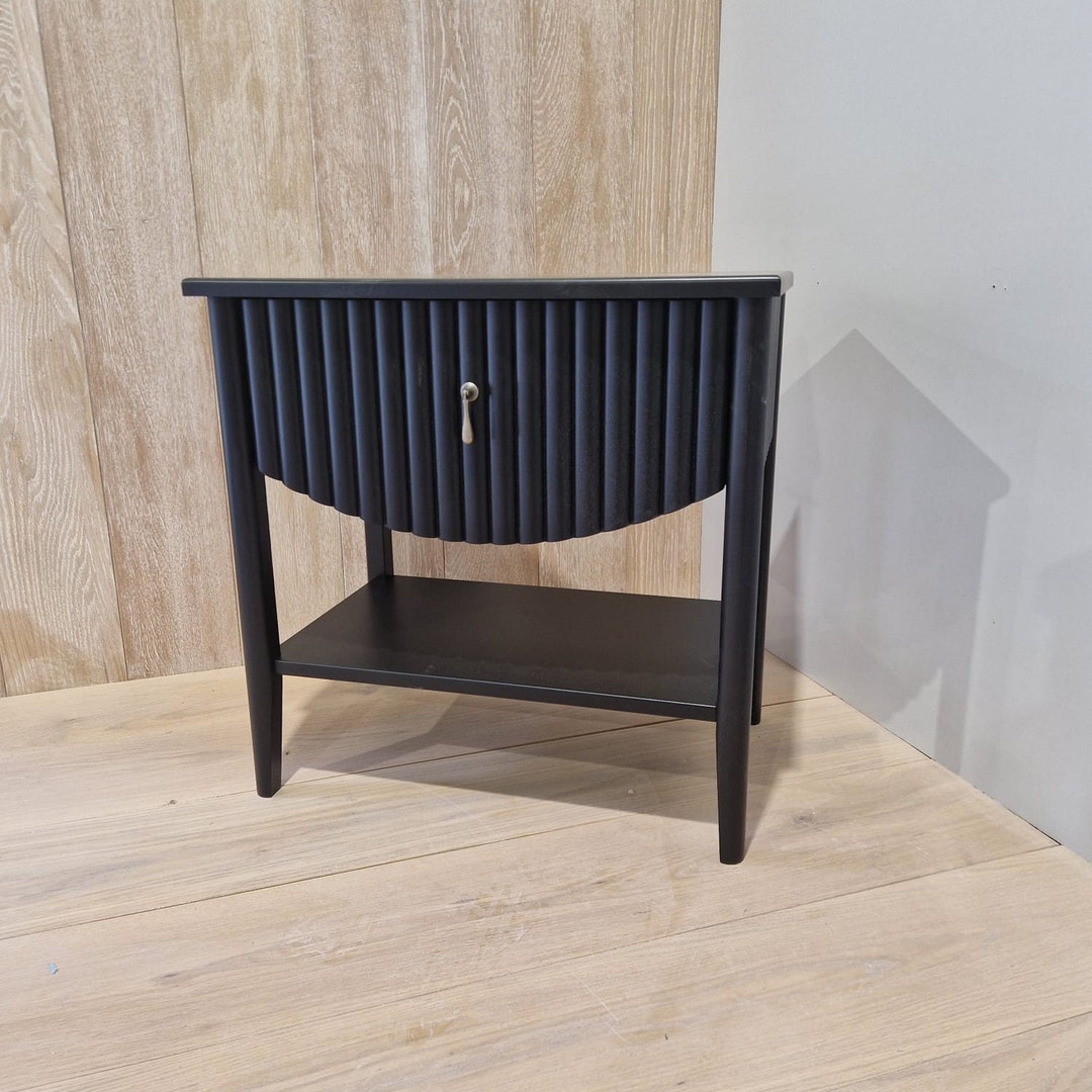 Fluted Bedside Tables With Shelf Etsy