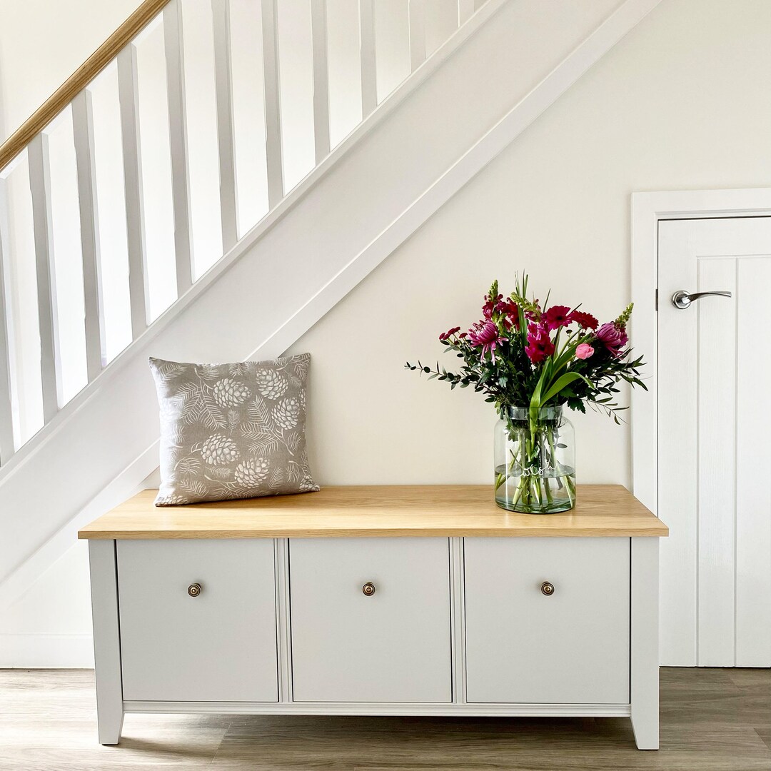 Three Drawer Storage Bench Etsy UK