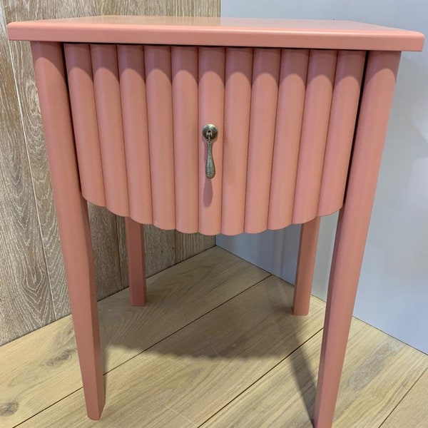 Fluted Bedside Table