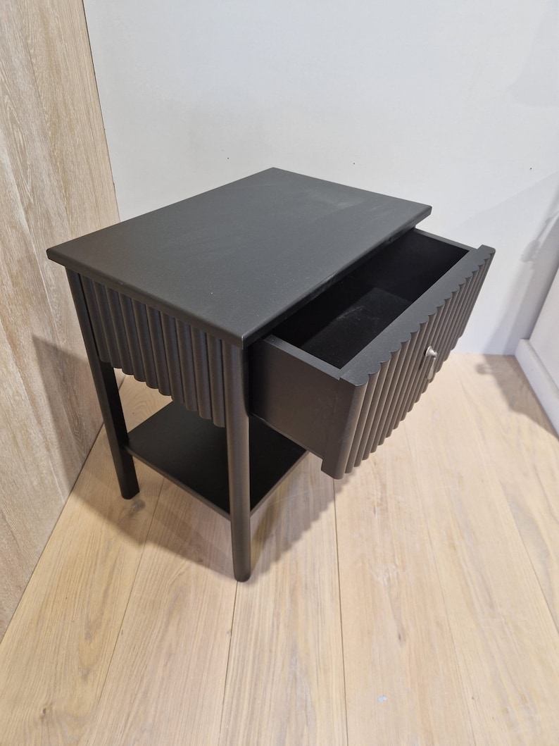 Fluted Bedside Tables With Shelf Etsy