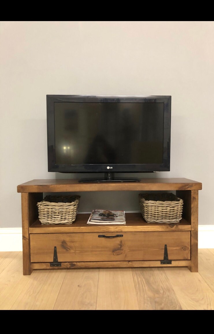 Rustic TV Unit Rustic Storage Unit Etsy UK