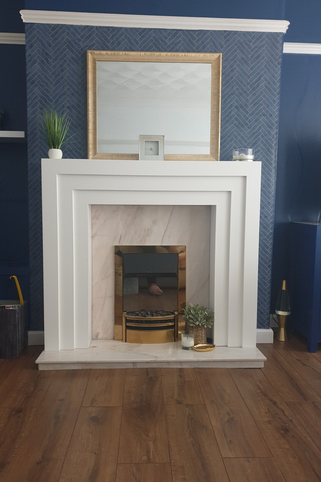 Painted Wooden Fireplace - Etsy