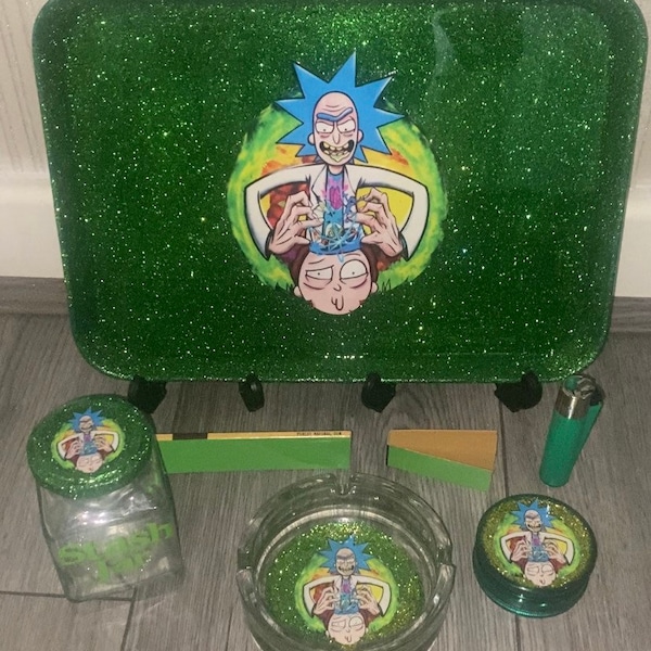 Rick and Morty Rolling Tray Etsy UK