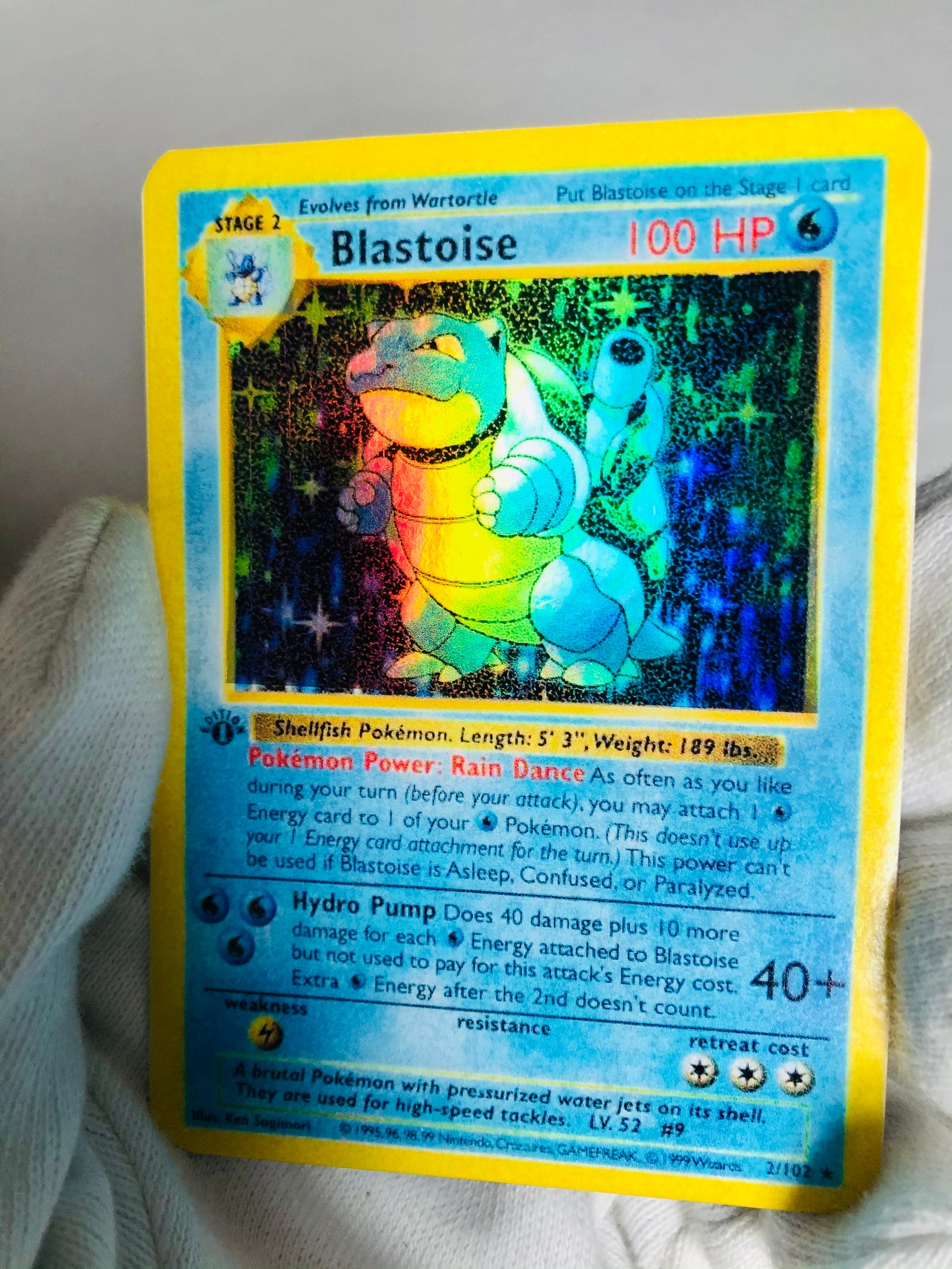 Blastoise 1st Edition Shadowless Holo Base Set 2/102 Holy | Etsy