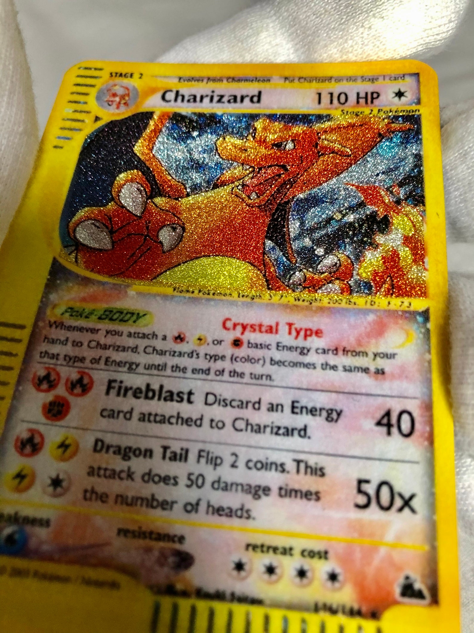 Pokémon Crystal Charizard Holographic SKYRIDGE 146/144 Etsy