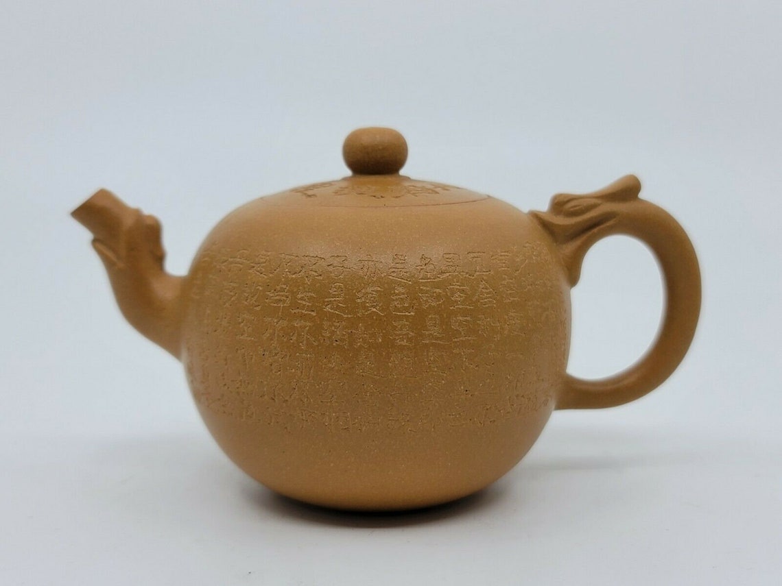 Fine Chinese Clay Handmade Carved Zisha Teapot With Marked Etsy