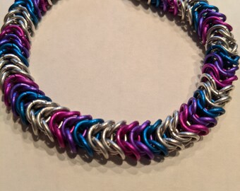 Bi Pride Boxchain Bracelet