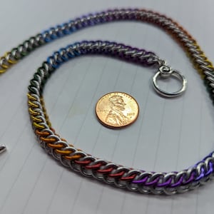 Chainmaille Necklace, Half-Persian 3-in-1 Weave, various colors