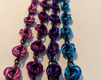 Mobius Rose Chainmaille Bracelet - Various Colors