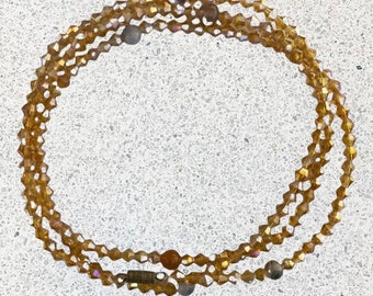 Amber Waist Beads With Imported Light Botswana Agate Gemstones | Smudged | Intent Charged