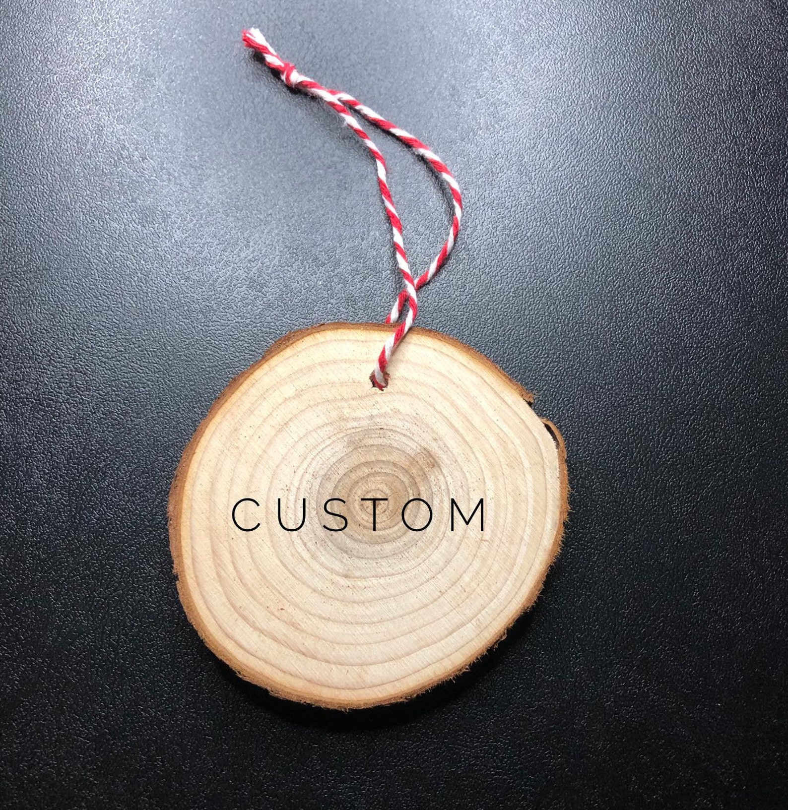 Custom Wooden Circle Ornament Christmas Tree Ornament Wood Etsy