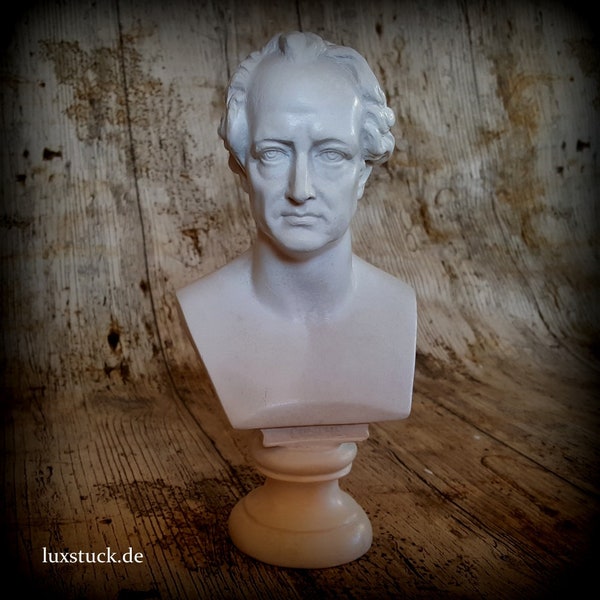 Goethe Büste 20 cm Gips Figur Skulptur Deko Statue