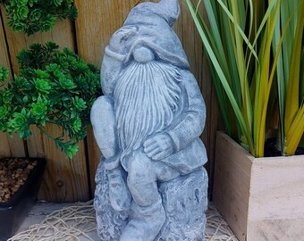 Steinfigur Troll Kobold Steinguss Massiv Gartenfiguren Frostfest