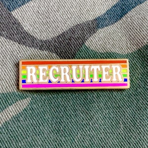LGBT Recruiter Badge hard enamel pin