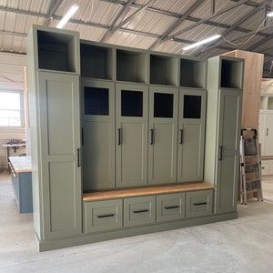 The Kelly | Hall Tree | Mudroom Organization| Entryway | Coat Rack | Lockers | Storage