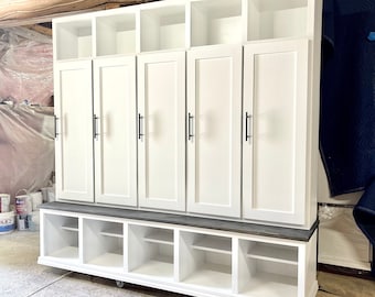 The Stanley| Hall Tree| Mudroom Organization| Entryway| Coat Rack