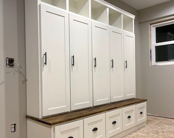 The Jim | Hall Tree| Mudroom Organization| Entryway| Coat Rack| Lockers| Storage