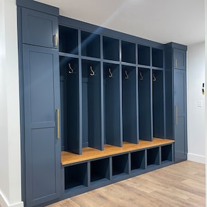 The Robert | Hall Tree| Mudroom Organization| Entryway| Coat Rack| Lockers| Storage