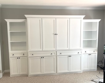 The Angela |Handmade | Entertainment Center| Tv Stand| Living Room Decor| Book Shelves