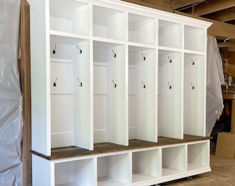 The Gabe | Hall Tree| Mudroom Organization| Entryway| Coat Rack| Storage| Lockers