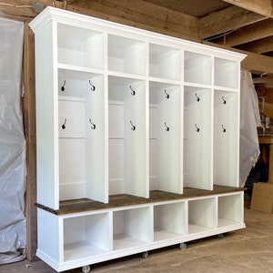 The Gabe | Hall Tree| Mudroom Organization| Entryway| Coat Rack| Storage| Lockers