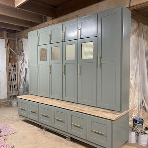 The Ryan | Hall Tree| Mudroom Organization| Entryway| Coat Rack| Lockers| Storage
