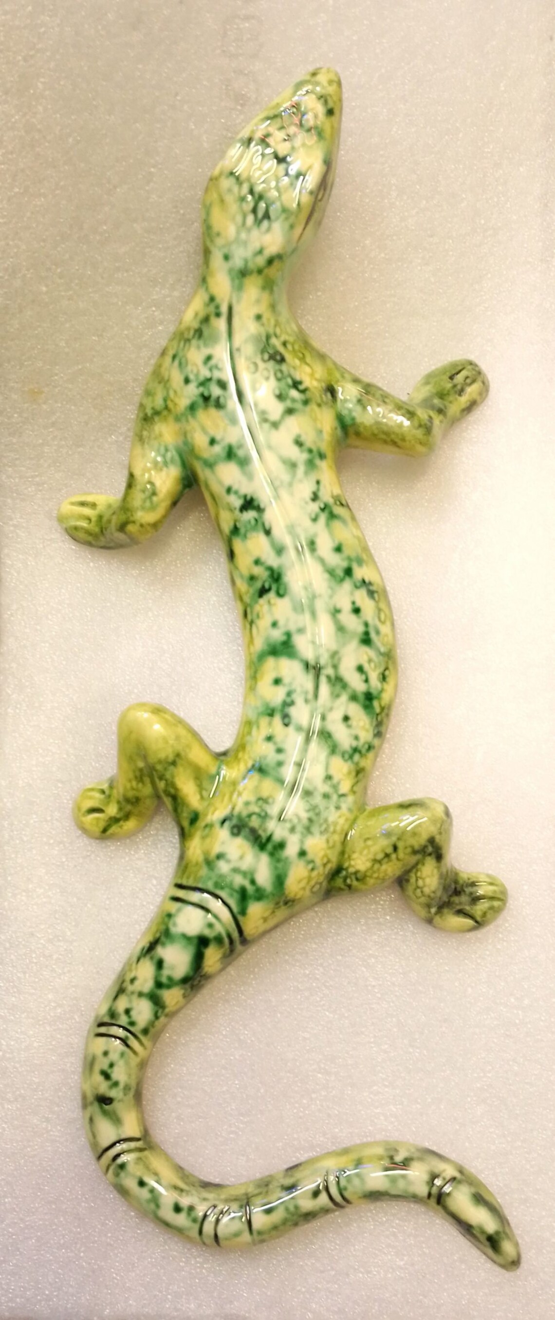 Unique ceramic model green lizard Etsy