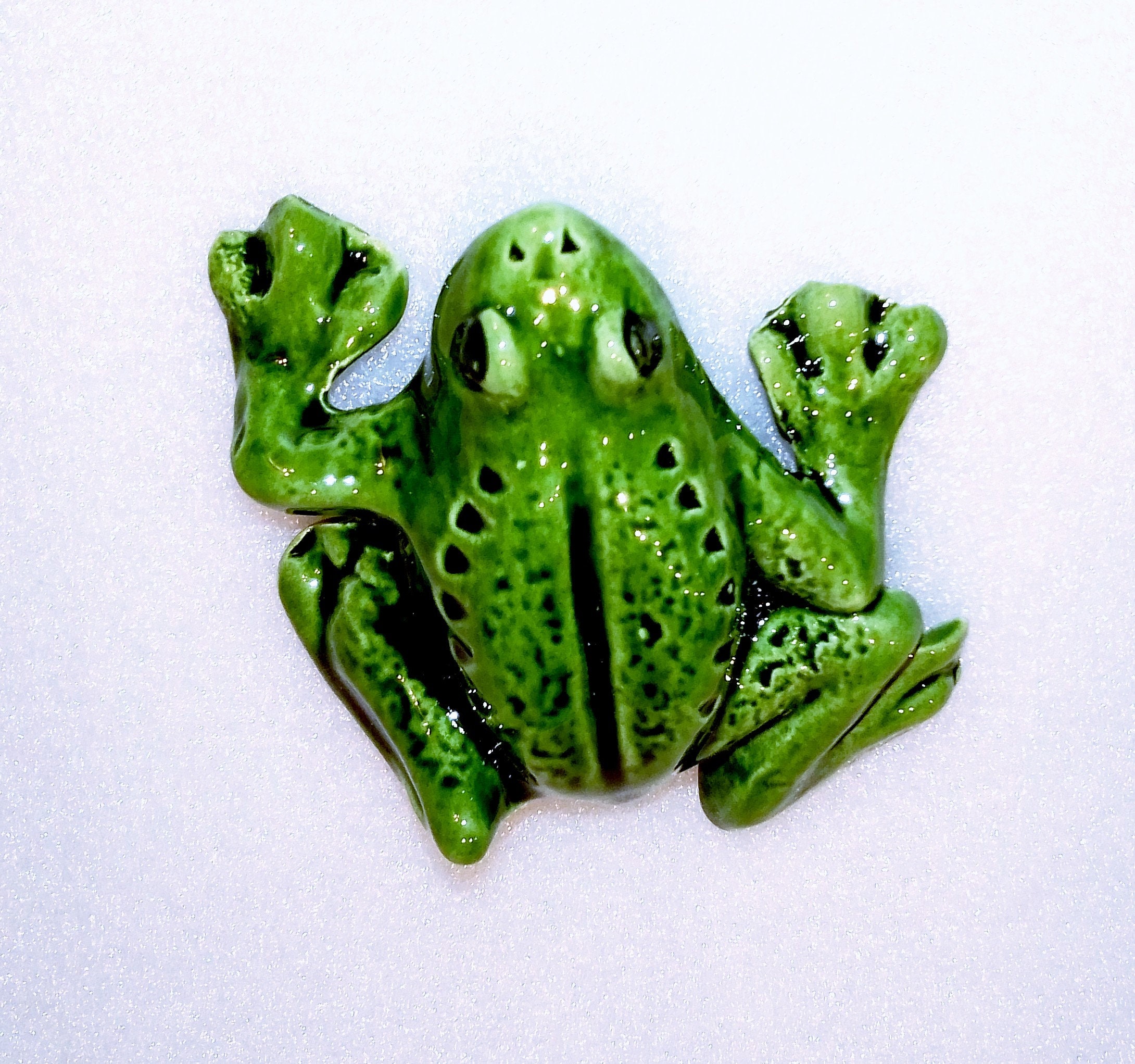 Grenouille en Céramique Petit Modèle Unique Peint Main