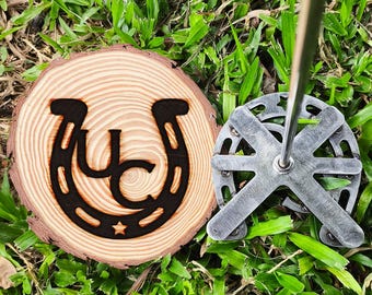 Custom Branding Iron for Wedding, Horseshoe Brand Iron for Wood, Custom Monogram Gift, Perfect for Rustic Weddings, Unity Ceremony Brand