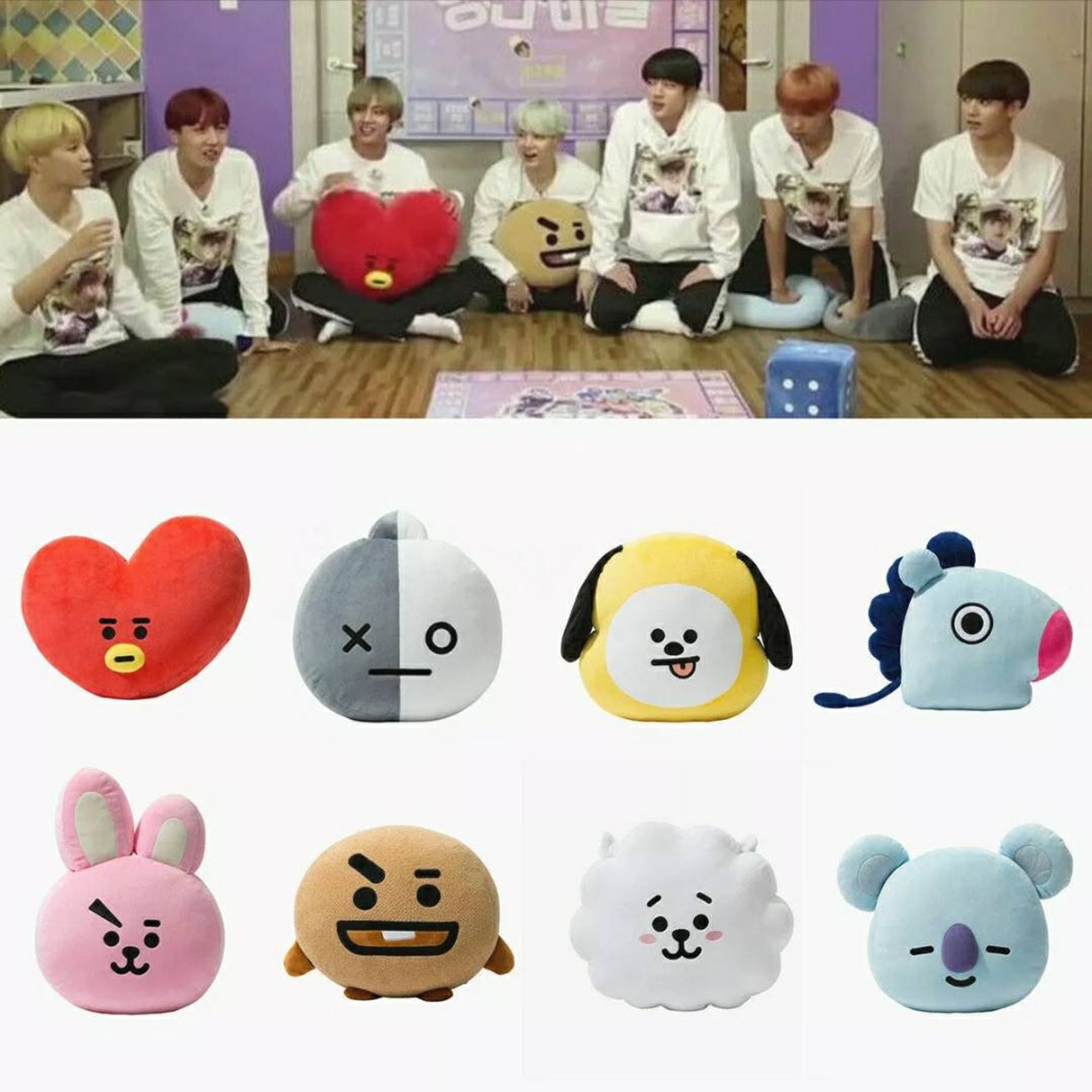 BTS игрушки bt21 имена