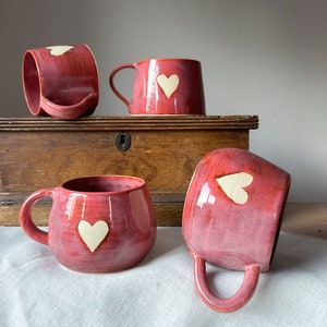 Love mugs/ ceramic mugs/ heart mugs/ gift for her image 4