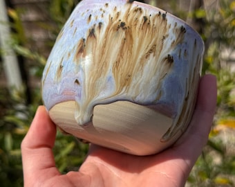 Wheel thrown ceramic rounded tumbler
