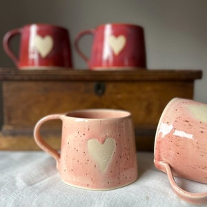 Love mugs/ ceramic mugs/ heart mugs/ gift for her image 6