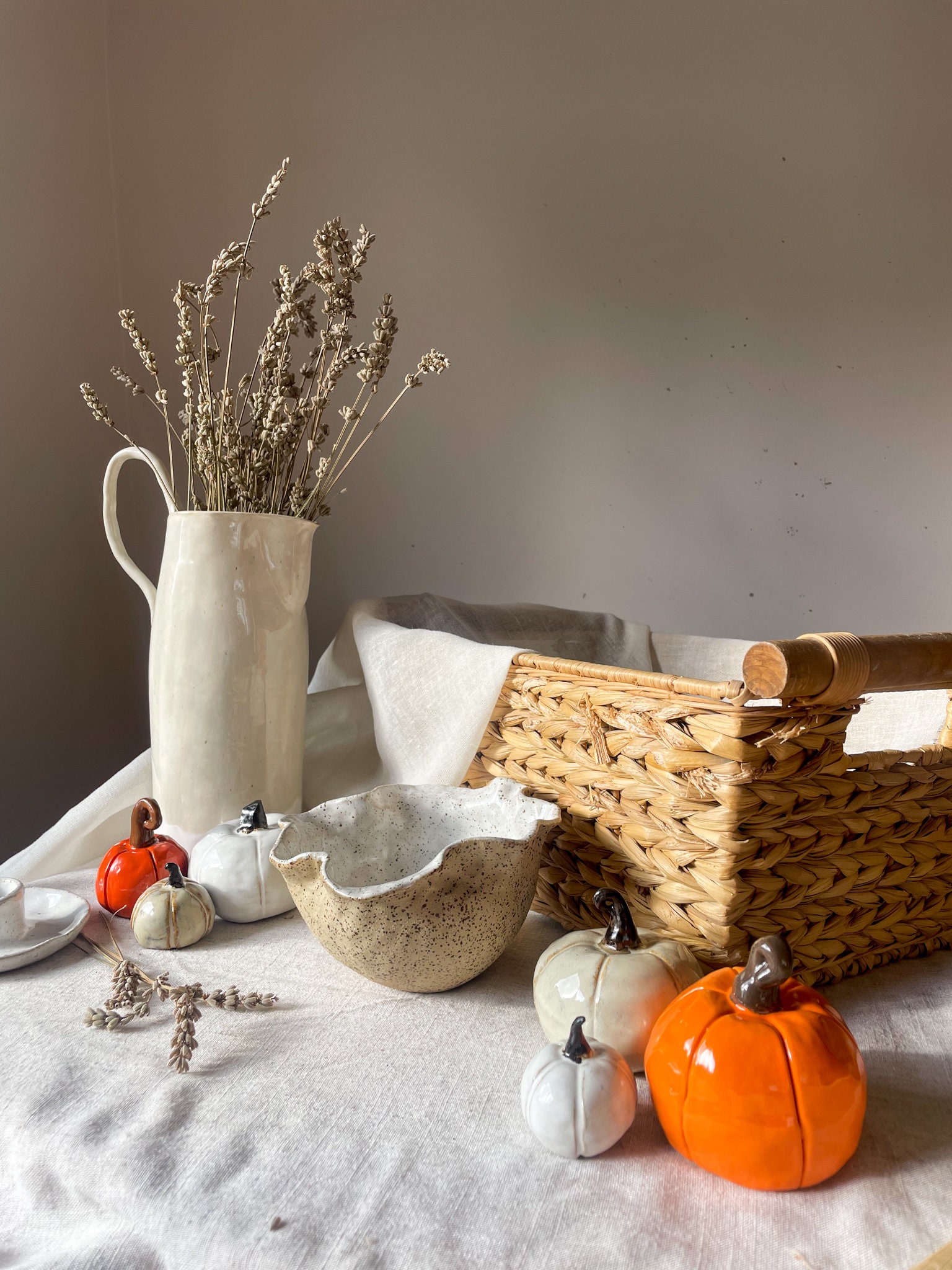 Décoration Citrouille En Céramique Pour Halloween Et Automne - Figurine Miniature Jaune 9.5x7x6 Cm - Idéale Pour Table, Jardin, Décoration D'intérieur Et Fêtes