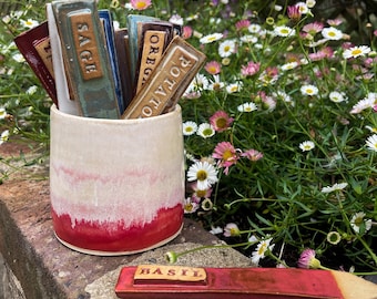 Ceramic Garden Labels - Herb/ Veg/ Flowers