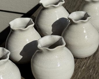 Ceramic floral bud vase