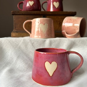 Love mugs/ ceramic mugs/ heart mugs/ gift for her image 5