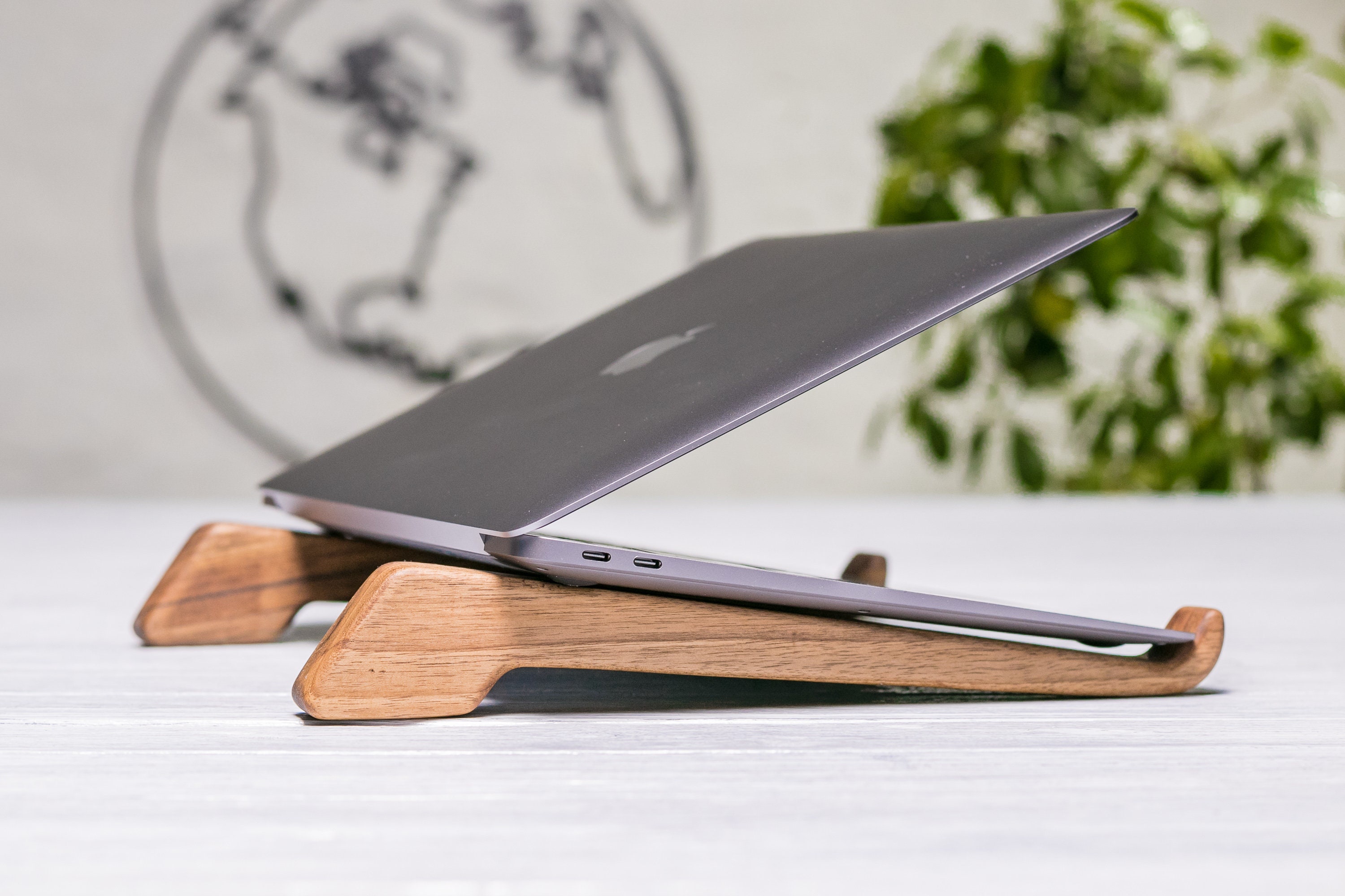 Personalized Wooden Laptop Stand MacBook Air Stand Computer Etsy