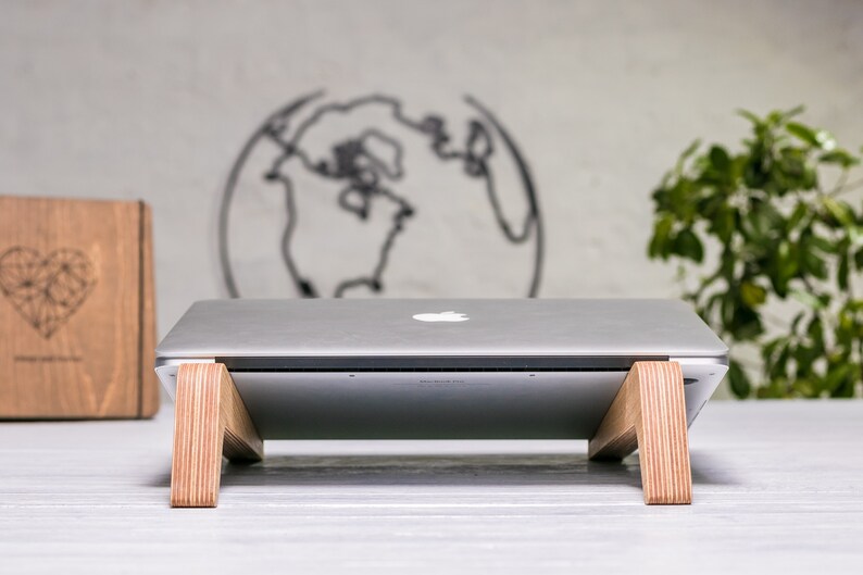 Personalized Wooden Laptop Stand MacBook Air Stand Computer Etsy