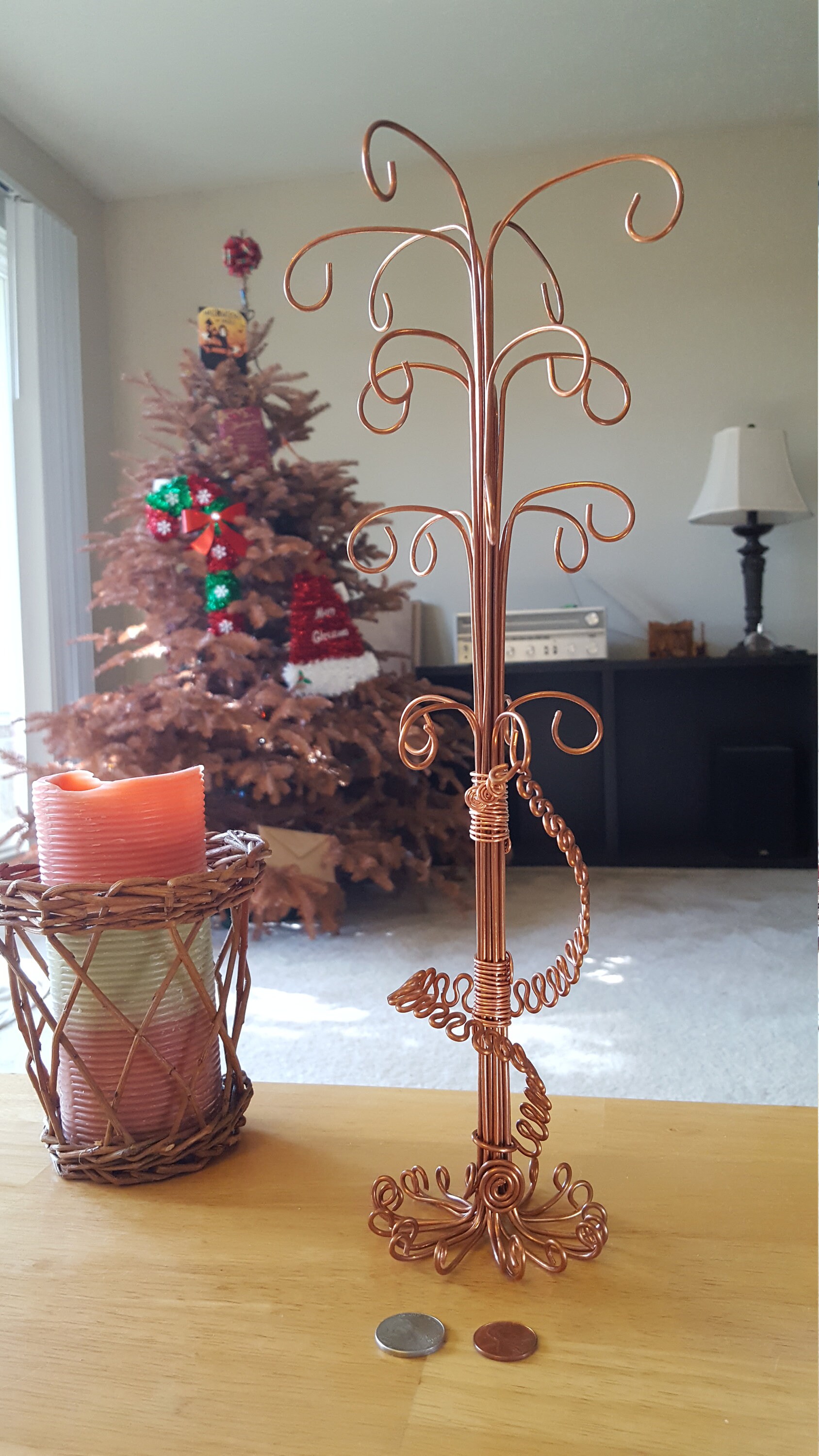 Organizador de joyería árbol de cobre gran tamaño H 14 | Etsy