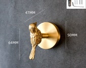 Solid Brass Hook,Hook,Brass Coat Hook,Clothes Hook,Clothes pegs Cloakroom hook Key hook,Bird hook Punch-free
