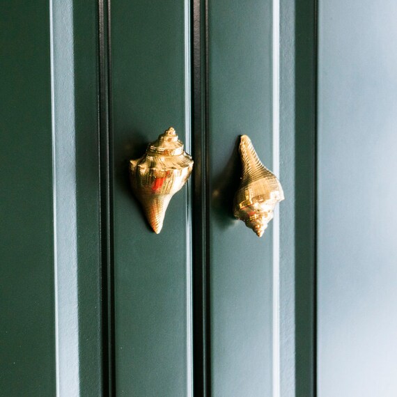 Manijas de gabinete de latón sólido / Manijas de latón / | Etsy