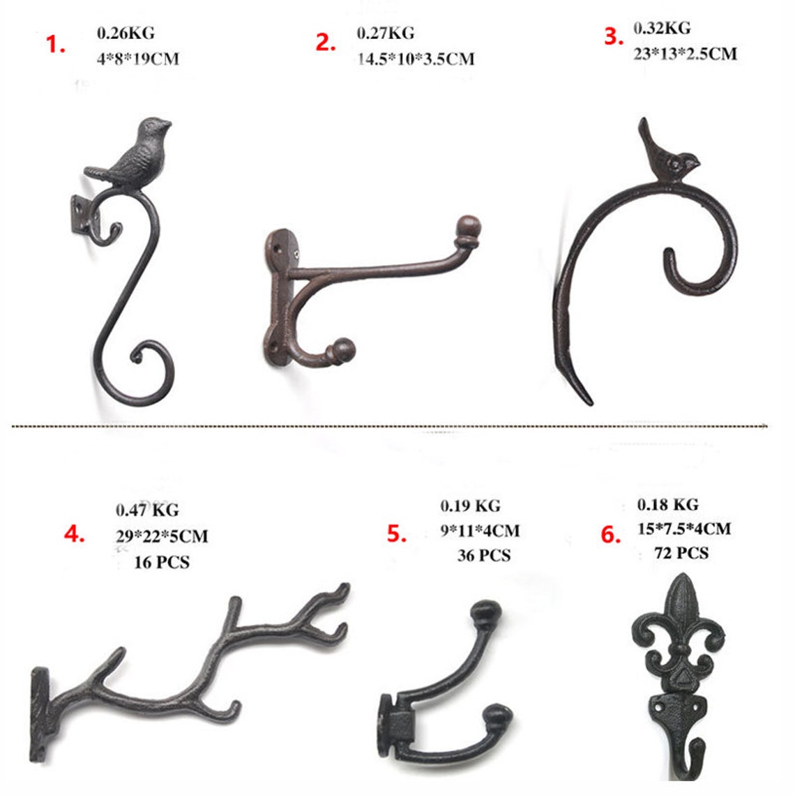 Haken Guss Eisen Mantel Haken Garten Haken Schlüsselhaken
