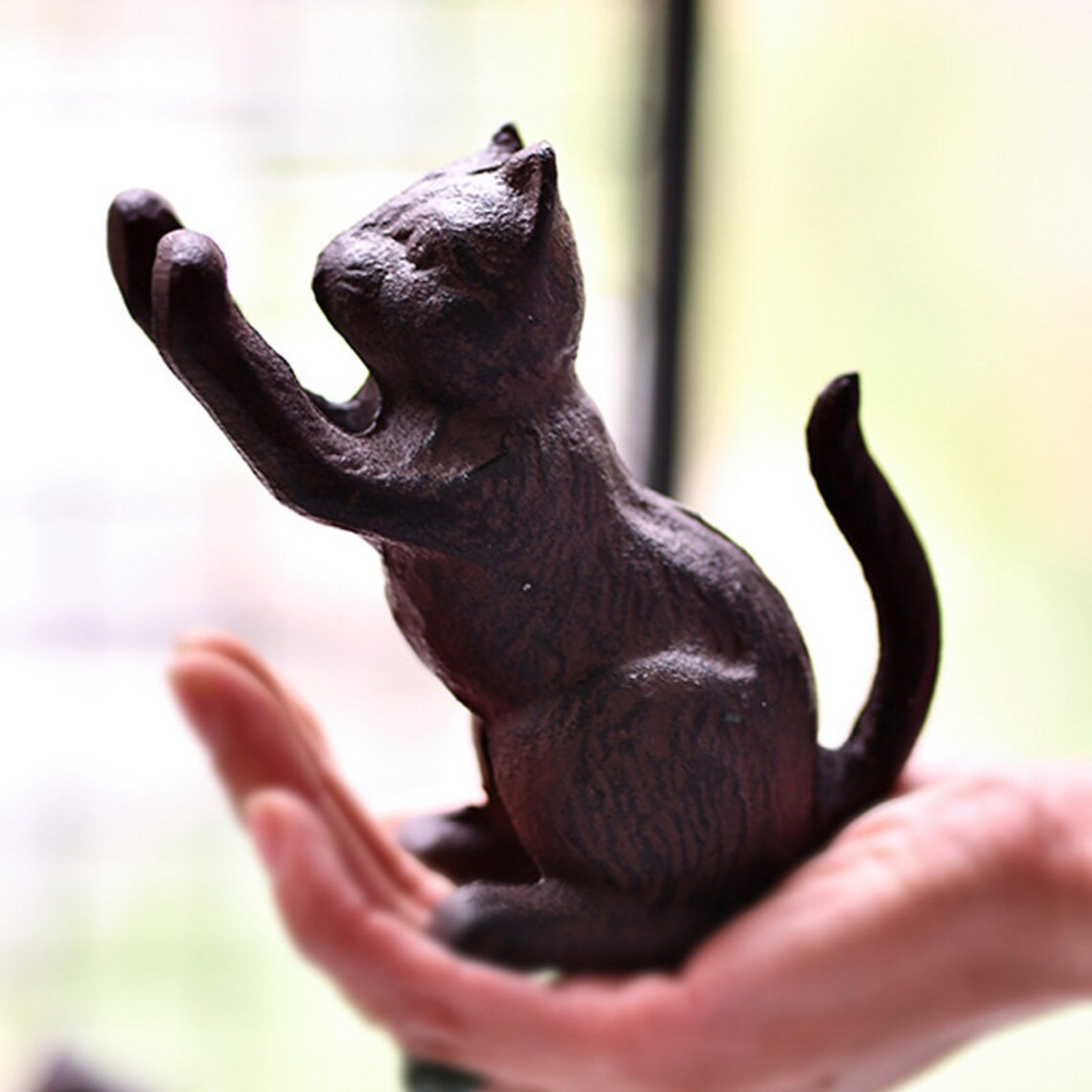 2 pc Cat Bookend Cast Iron for a Vintage Antique LookHeavy Etsy