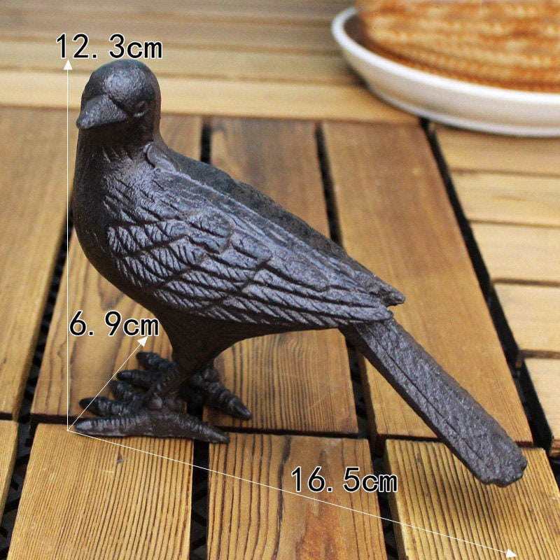 Garden decoration Cast Iron Bird gardening ornamentscast Etsy