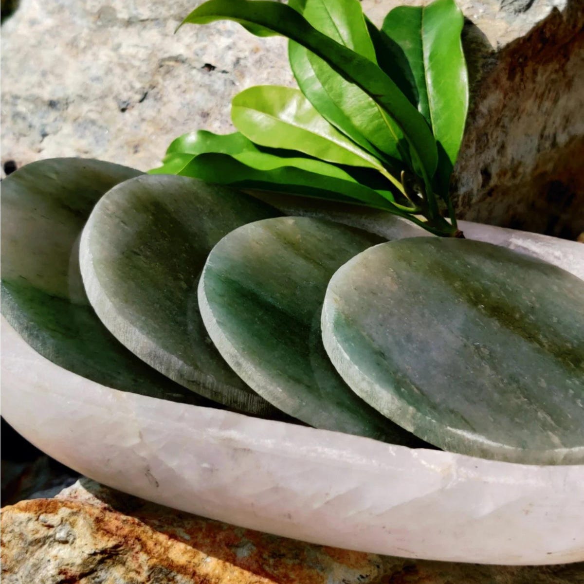 2 piece BULK Green Aventurine Coasters, Agate Coasters, Quartz Coaster, Gift for Her, Mothers Day Gift, Birthday Gift, Housewarming Gift - Etsy