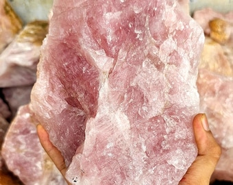 1kg PIECE Pink Rose Quartz Stone, Raw Crystal Stones, Healing Mineral Specimen Rock, 100% Natural Pink Rose Quartz Stone, love stone